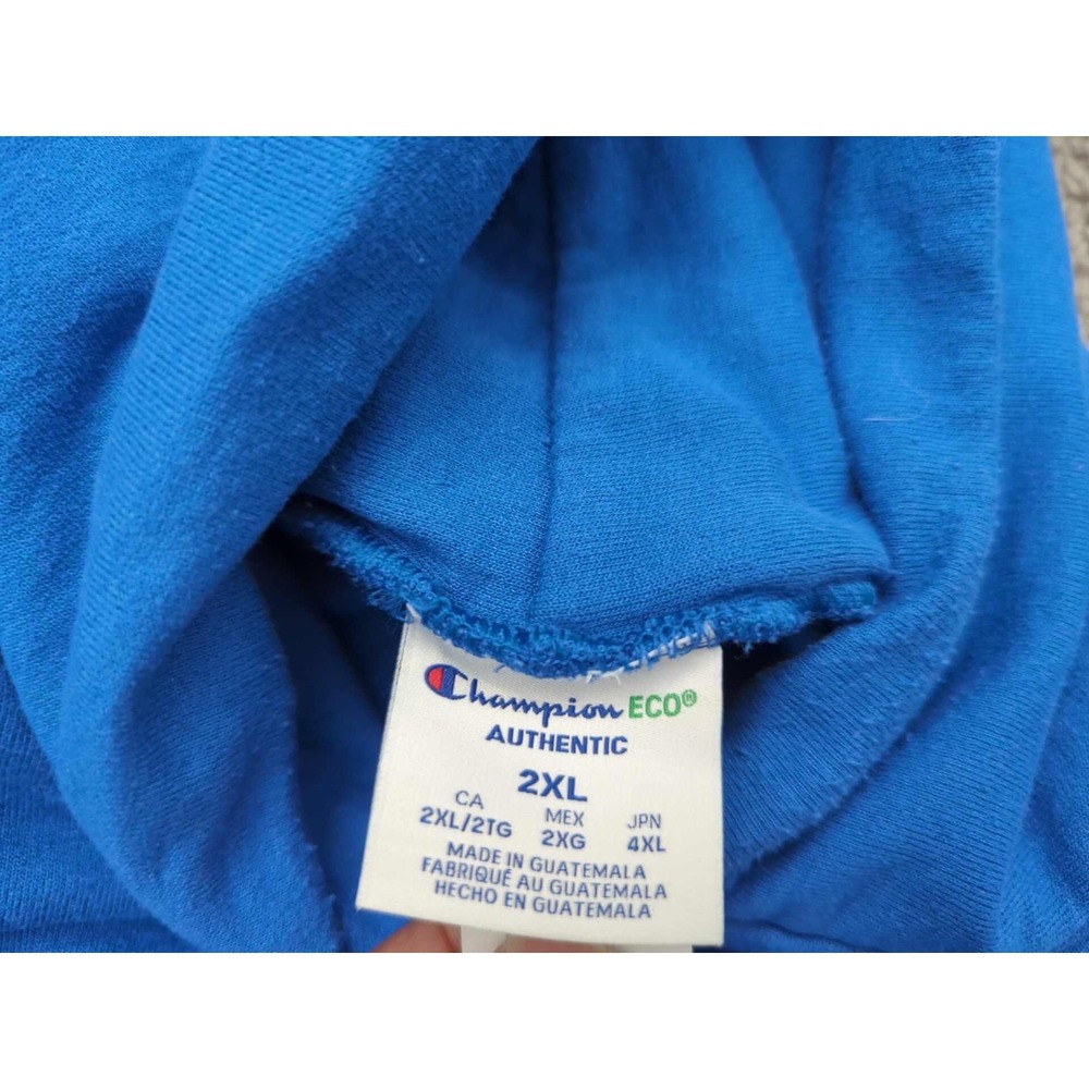 Indeed Hoodie Mens 2XL Blue Long Sleeve Cotton Blend Job Listing Champion Eco - Picture 5 of 8